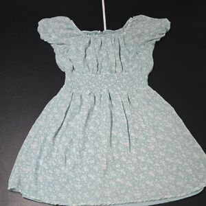 Wonder Nation Floral Kids Dress in Soft Blue